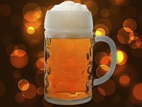 Glass of Beer on an Abstract Background Daugavpils, Latvia, Europe