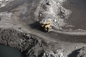 Overview of Coal mine in Jharkhand, India, Asia