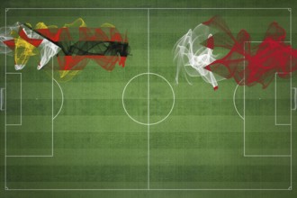 Zimbabwe vs Bahrain Soccer Match, national colors, national flags, soccer field, football game,
