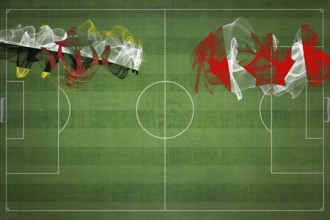 Brunei vs Canada Soccer Match, national colors, national flags, soccer field, football game,