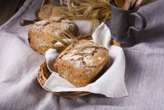 A delicious homemade wholemeal rye bread from sourdough