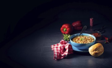 Flaczki fresh and spicy tripe soup with herbs