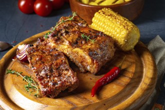 Tender spare ribs from the grill