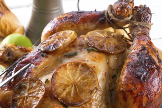 Roasted chickens