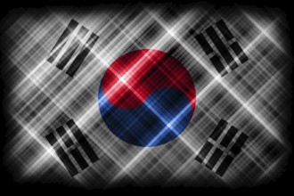 South Korea flag, national flag, modern flag background