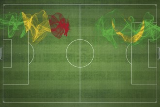Mali vs Mauritania Soccer Match, national colors, national flags, soccer field, football game,