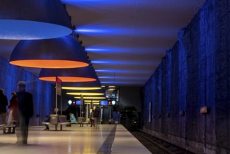 MUNICH, Germany, JANURAY 01, 2023, Scenic subway station Westfriedhof in Munich, Bavaria, Germany,