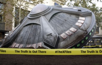 A general view of the atmosphere during the FOX's 'The X-Files' UFO sighting and premiere episode