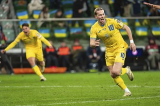 WROCLAW, POLAND - MARCH 26, 2024: Qualifications for UEFA Euro 2024. Final play-off match Ukraine -