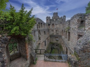 Auerbach Castle on the Bergstrasse, castle ruins, Bensheim, Hesse, Germany, Europe