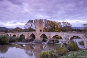 Medieval bridge of Frías, Romanesque origin, Frías, province of Burgos, region of Las Merindades,