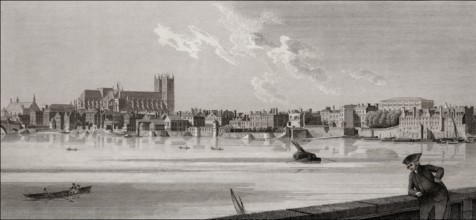 View of Westminster, London, England, ca. 1754