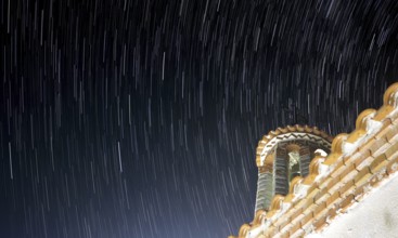 Stars timelapse of a church