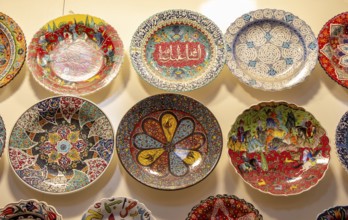 Souvenir and gift ceramic bowls with Ottoman style art patterns