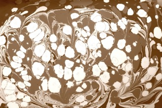 Beautiful abstract art of Ebru marbling painting techniques on water with acrylic paints