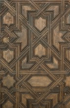 Islamic ornaments on wall. Arab symbols