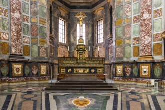 Florence, Italy, circa July 2021. Medici Chapels interior, Cappelle Medicee. Michelangelo
