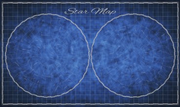 High detailed Star Map with names of constellations