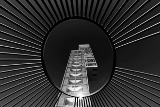 Architecture, observation tower, black and white image, Montreal, Province of Quebec, Canada, North
