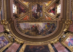 Religious images on the church ceiling