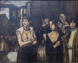 On the Game, José Gutiérrez Solana, 1915-1917, Oil on canvas, Museo de Bellas Artes, Bilbao, Spain,