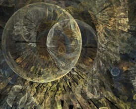 Abstract fractal background - fancy mosaic over black