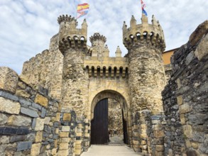 Castle of the Knights Templar in Ponferrada, Spain, a 12th Century medieval fortress in the Way of