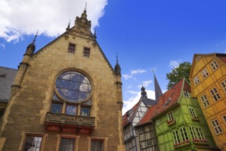 Church Quedlinburg facade in Harz Saxony Anhalt Germany