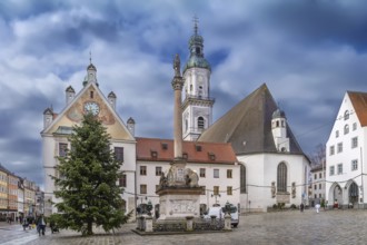 St George is parish church at Marienplatz in Freising, Germany, Europe