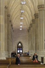 Saint Patricks Old Cathedral or Old St. Patricks, Lower Manhattan, interior view of a nave with