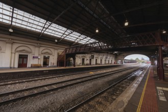 BALLARAT, AUSTRALIA, April 7 2023: The iconic architecture of the Ballarat Train Station in the