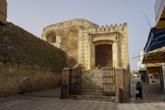 Access to the walls Bab R'mel next to Bab Souk, Portuguese fortification, Asilah, morocco
