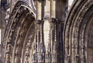 Caudebec-en-Caux, Eglise Notre-Dame, detail of the west façade
