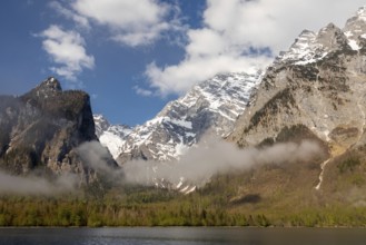 Morning fog at Königssee in Bavaria