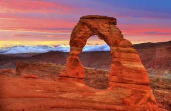 Arches National Park Delicate Arch sunset in Moab Utah USA photo mount