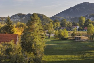 Durmitor mountains, Montenegro National Park, summer wooden houses