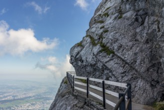 Rock path on Mount Pilatus in Switzerland