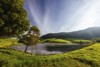 Landscape view at sunset over Mount Dromedary near Central Tilba in New South Wales, Australia,