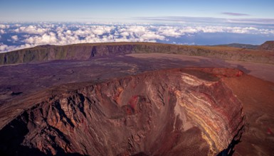 Piton de la Fournaise volcano, Reunion island, indian ocean, France, Europe