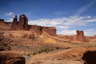 Beautiful rock formations in Arches National Park, Utah, USA, North America