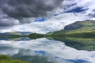 Fascinating natural landscape in Jotunheimen in the summertime in Norway. Great natural landscape