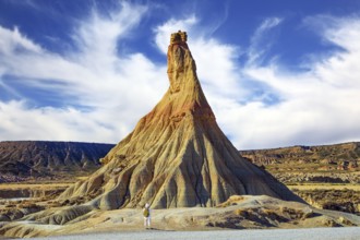 The famous rock of Castildetierra. Bardenas Reales is a semi-desert area in the Spanish province of