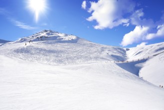 Cerler sky area in Pyrenees of Huesca at Spain