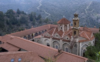 Christian orthodox monastery of Machairas dedicated to the Virgin Mary. Cyprus churches. Troodos