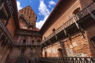 Trakai Island Castle on Lake Galve in Trakai, Lithuania, Europe