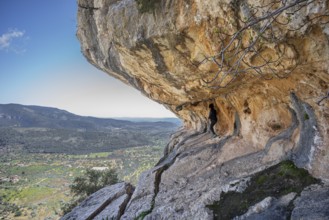 Mountain and climbing routes of Sa Gubia, Bunyola, Mallorca, spain