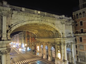 Night in Genoa, Italy, Europe