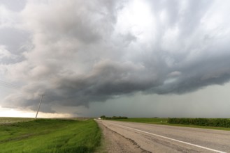 Prairie Summer Storms Saskatchewan Canada Ominous danger