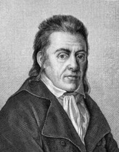 Johann Heinrich Pestalozzi (1746-1827) on engraving from 1859. Swiss pedagogue and educational