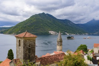 View of the Gulf of Kotor from Perast in Montenegro